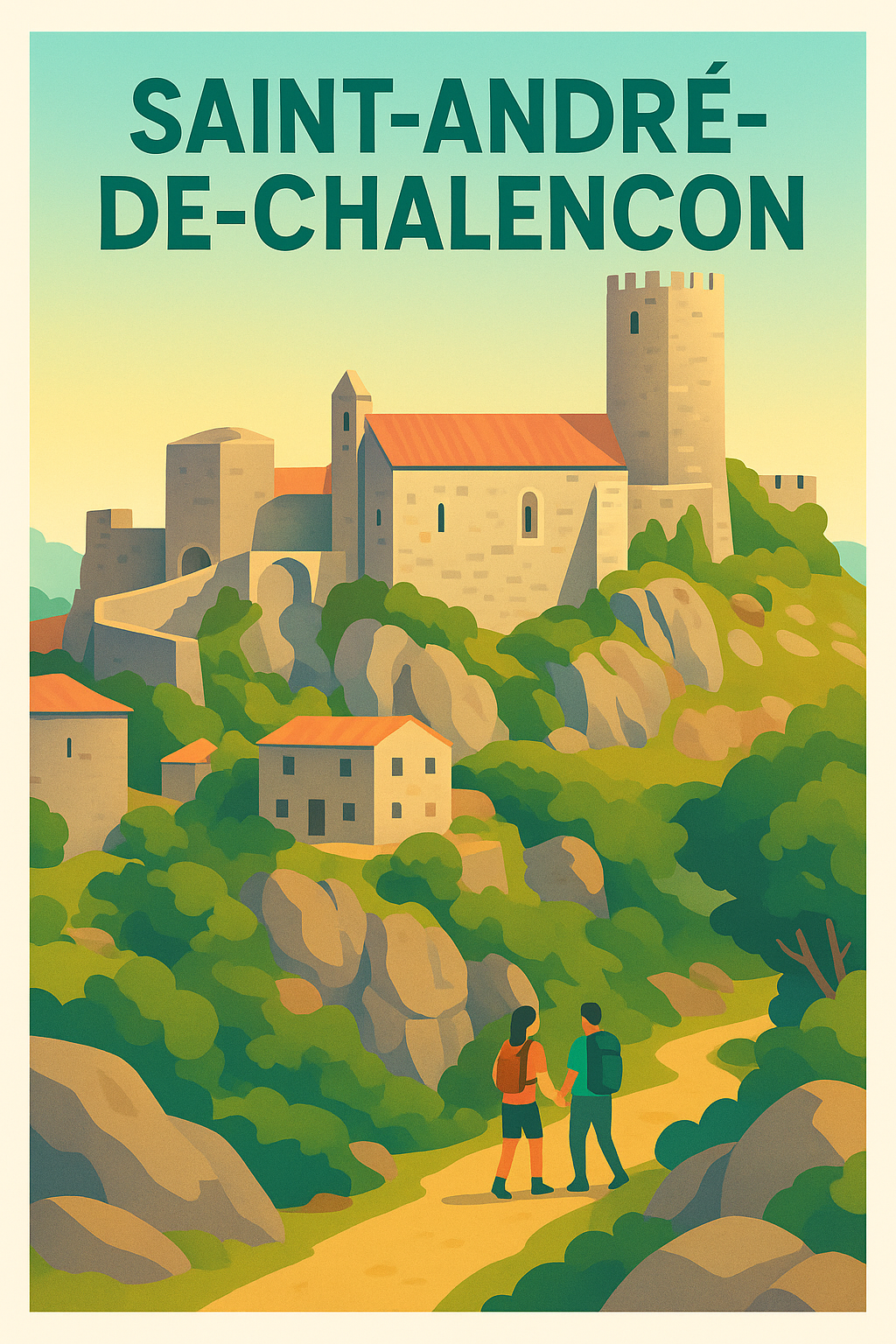 Affiche de Saint-André-de-Chalencon - Invitation à l'aventure médiévale