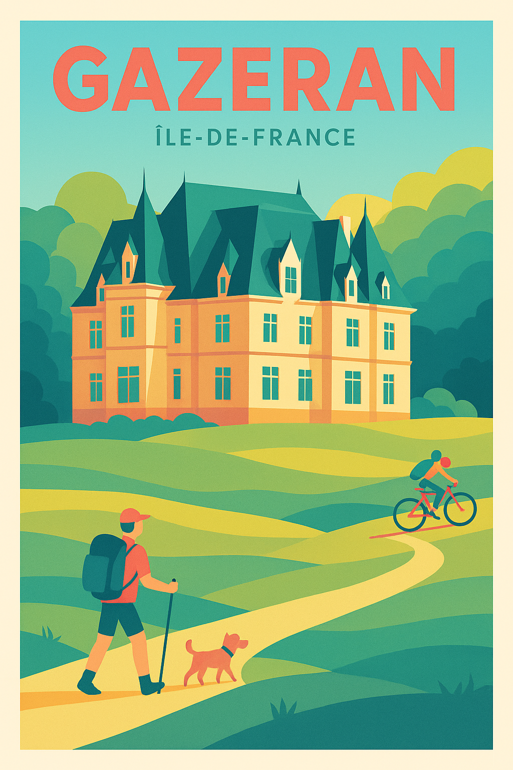 Affiche de Gazeran - Charme naturel et patrimoine en Île-de-France
