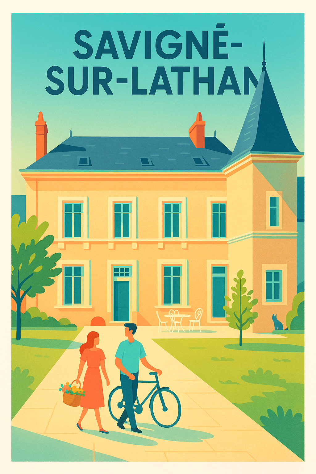 Affiche de Savigné-sur-Lathan - Charme et douceur de vie à la campagne