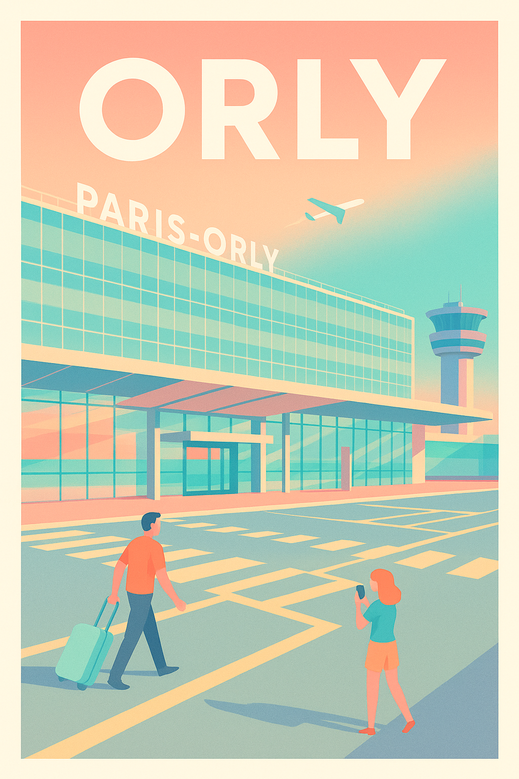 Affiche Orly — L'escale moderne au cœur de la région parisienne · poster d'art de Orly