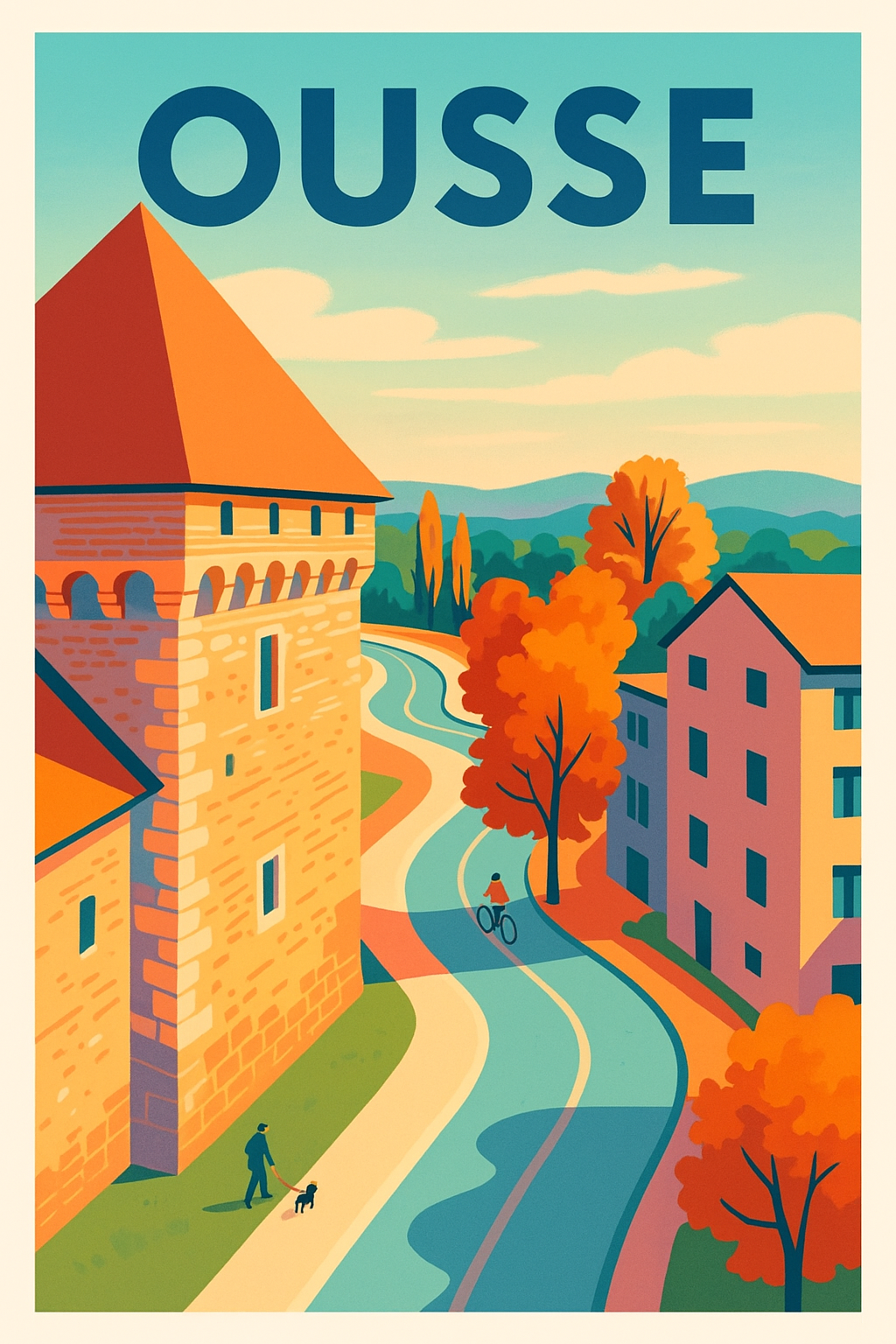 Affiche de Ousse - Charme automnal au bord de l'eau