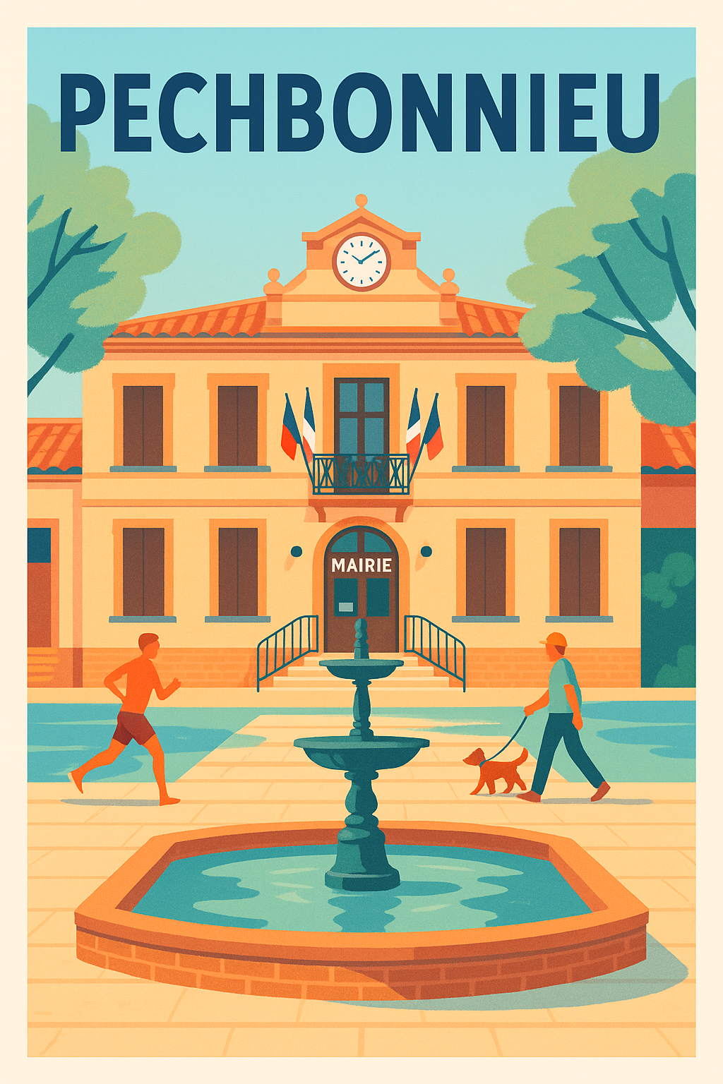 Affiche de Pechbonnieu - Charme et vie locale au cœur de la mairie