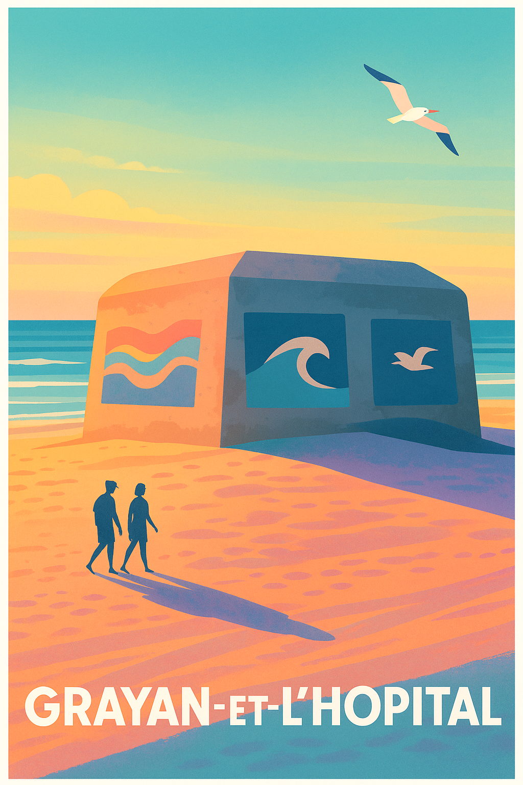 Affiche de Grayan-et-l'Hopital - L'Évasion Côtière Authentique