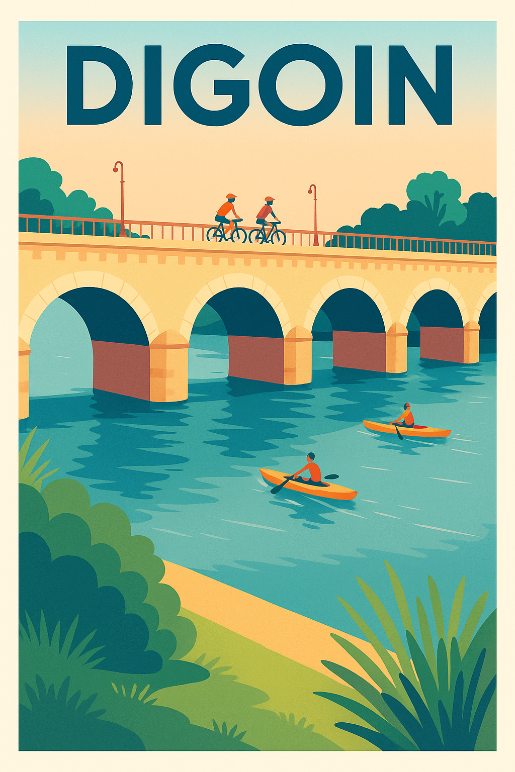 Affiche de Digoin - Escapade nature sur les eaux paisibles