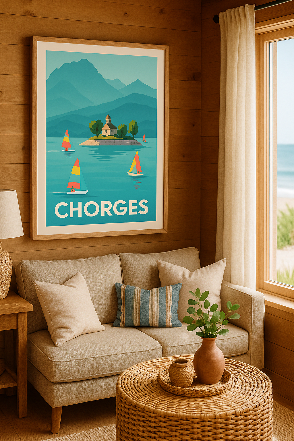 Affiche Chorges — Évasion nautique au cœur des montagnes · poster d'art de Chorges