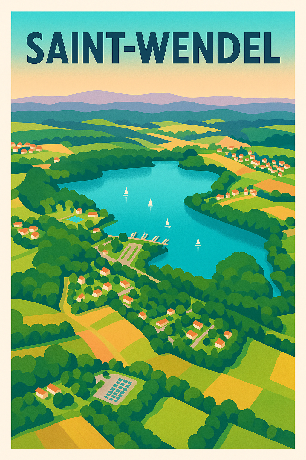 Affiche de Saint-Wendel - Évasion au cœur des paysages verdoyants