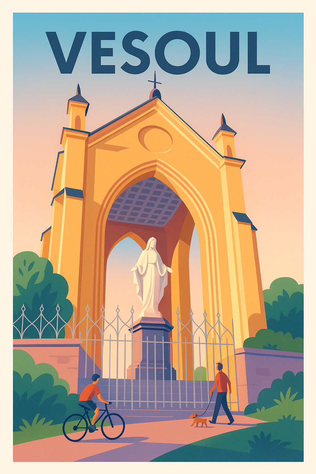Affiche de Vesoul - L'élégance paisible en illustration