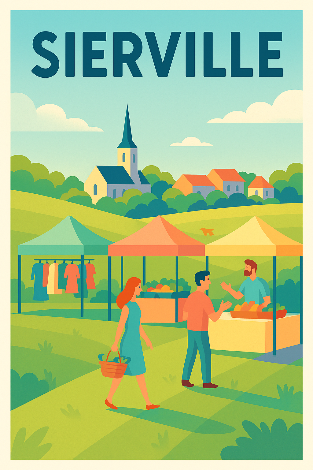 Affiche de Sierville - Le charme d'un marché au cœur de la campagne