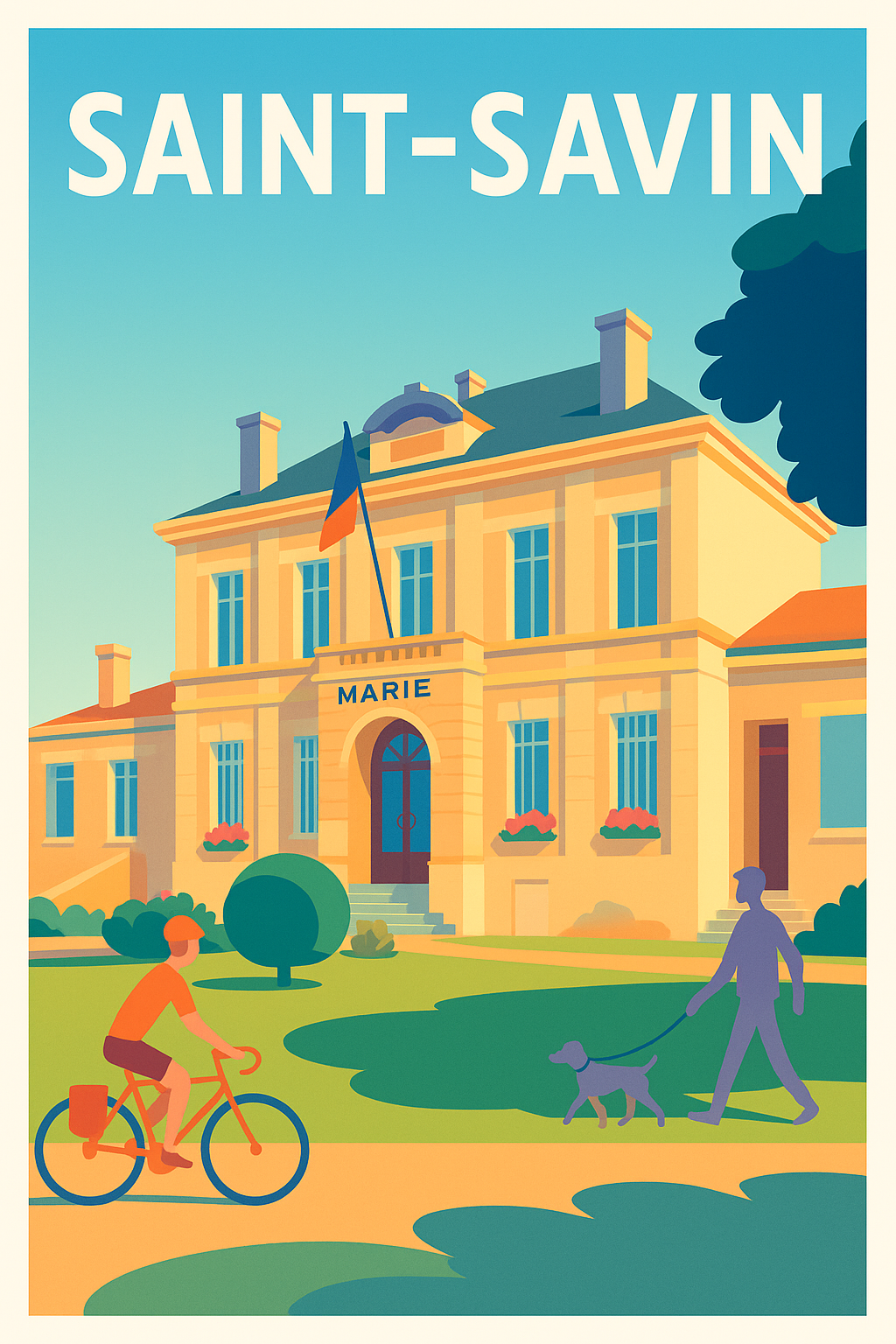 Affiche de Saint-Savin - Charme et sérénité à la mairie