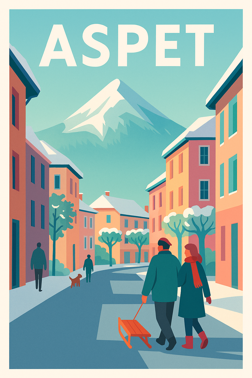 Affiche de Aspet - L'élégance hivernale au cœur des Pyrénées