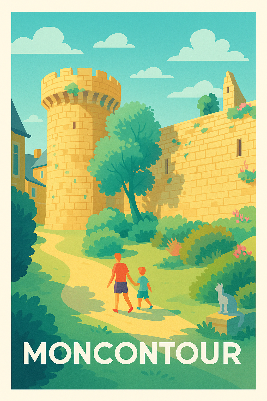 Affiche Moncontour — Promenade au cœur de l'histoire · poster d'art de Moncontour