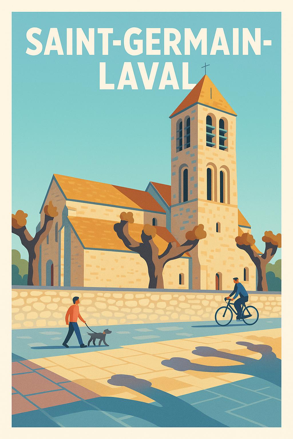 Affiche de Saint-Germain-Laval - Tranquillité et patrimoine au cœur de la ville