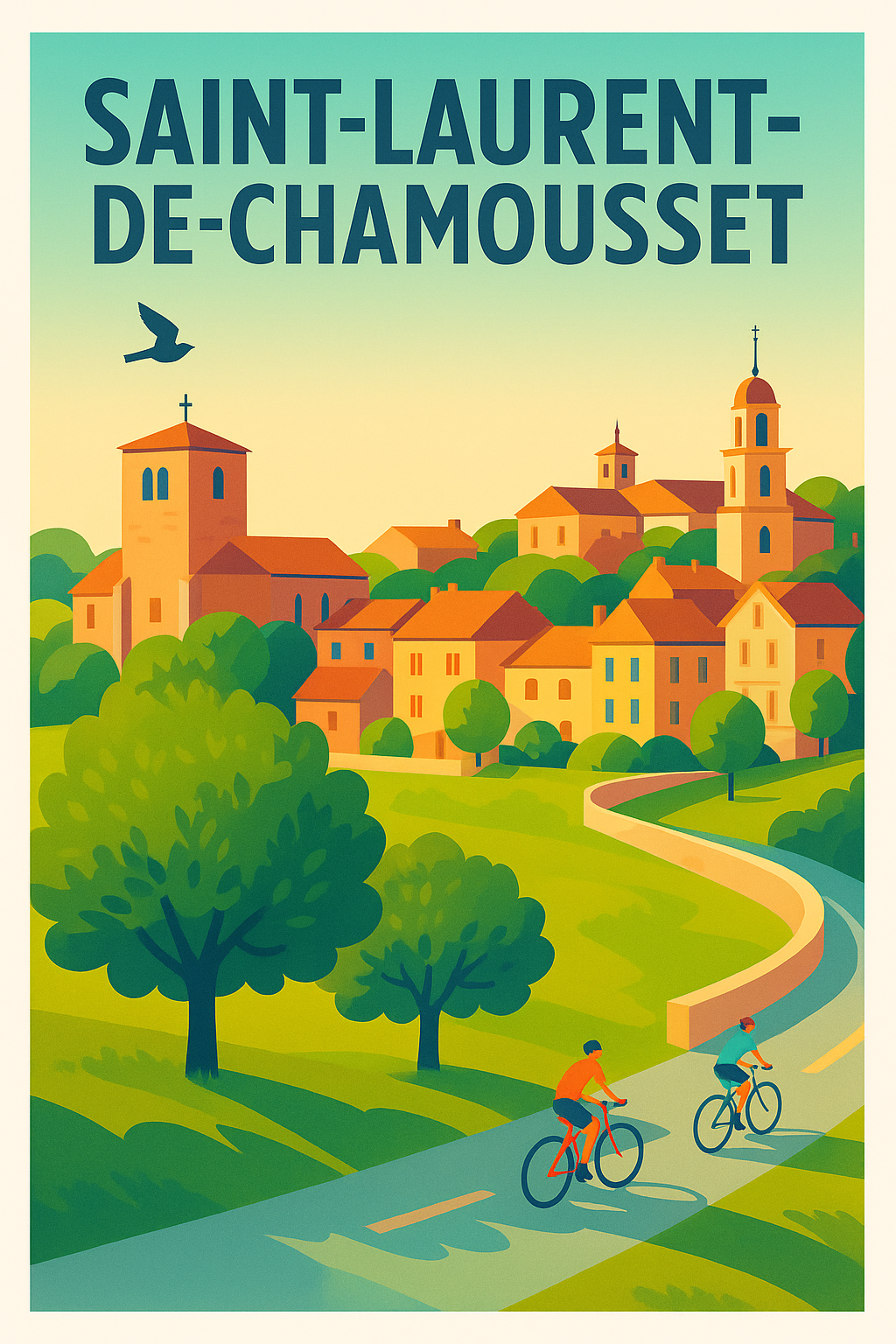 Affiche de Saint-Laurent-de-Chamousset - Charme bucolique et douceur de vivre