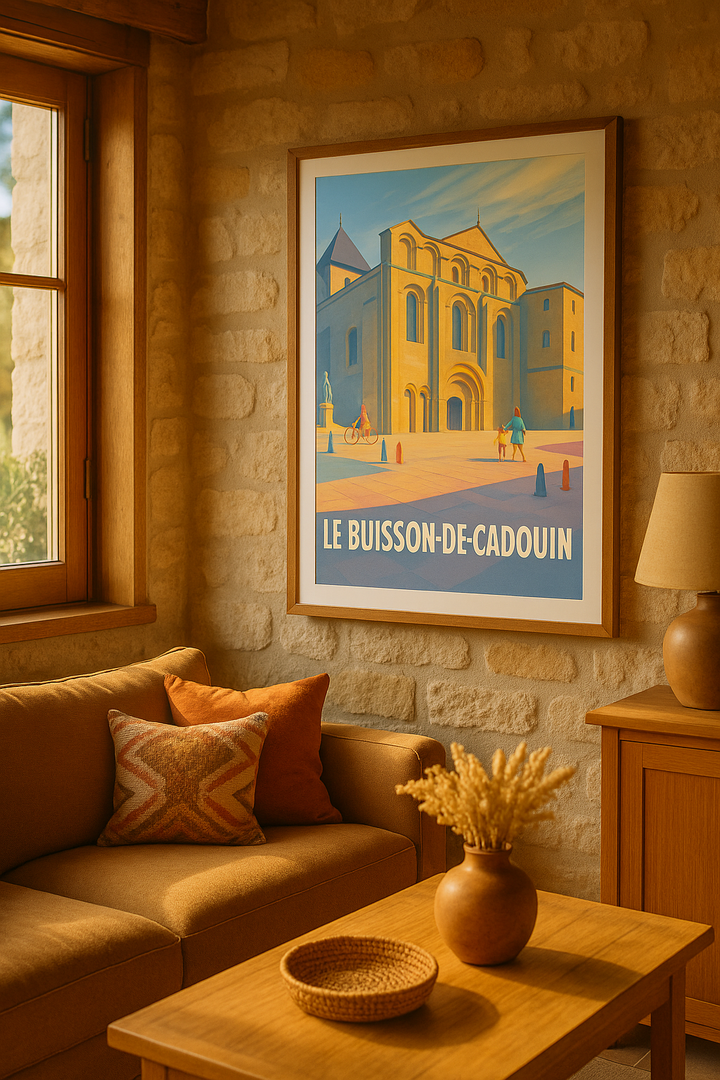 Mise en situation Affiche Le Buisson-de-Cadouin - Charme et Histoire en Lumière