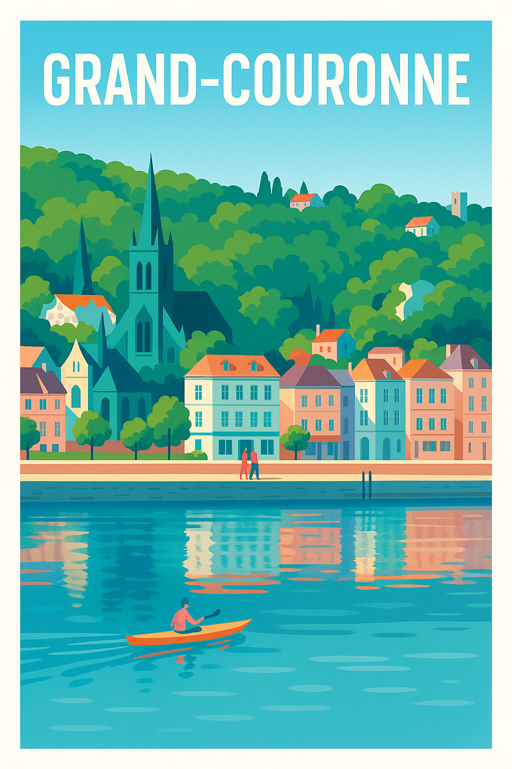 Affiche de Grand-Couronne - Charme paisible au bord de l'eau