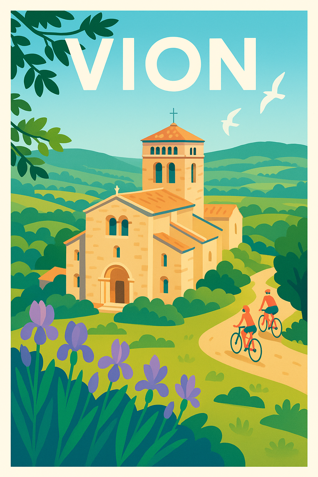 Affiche de Vion - Charme bucolique et balade à vélo