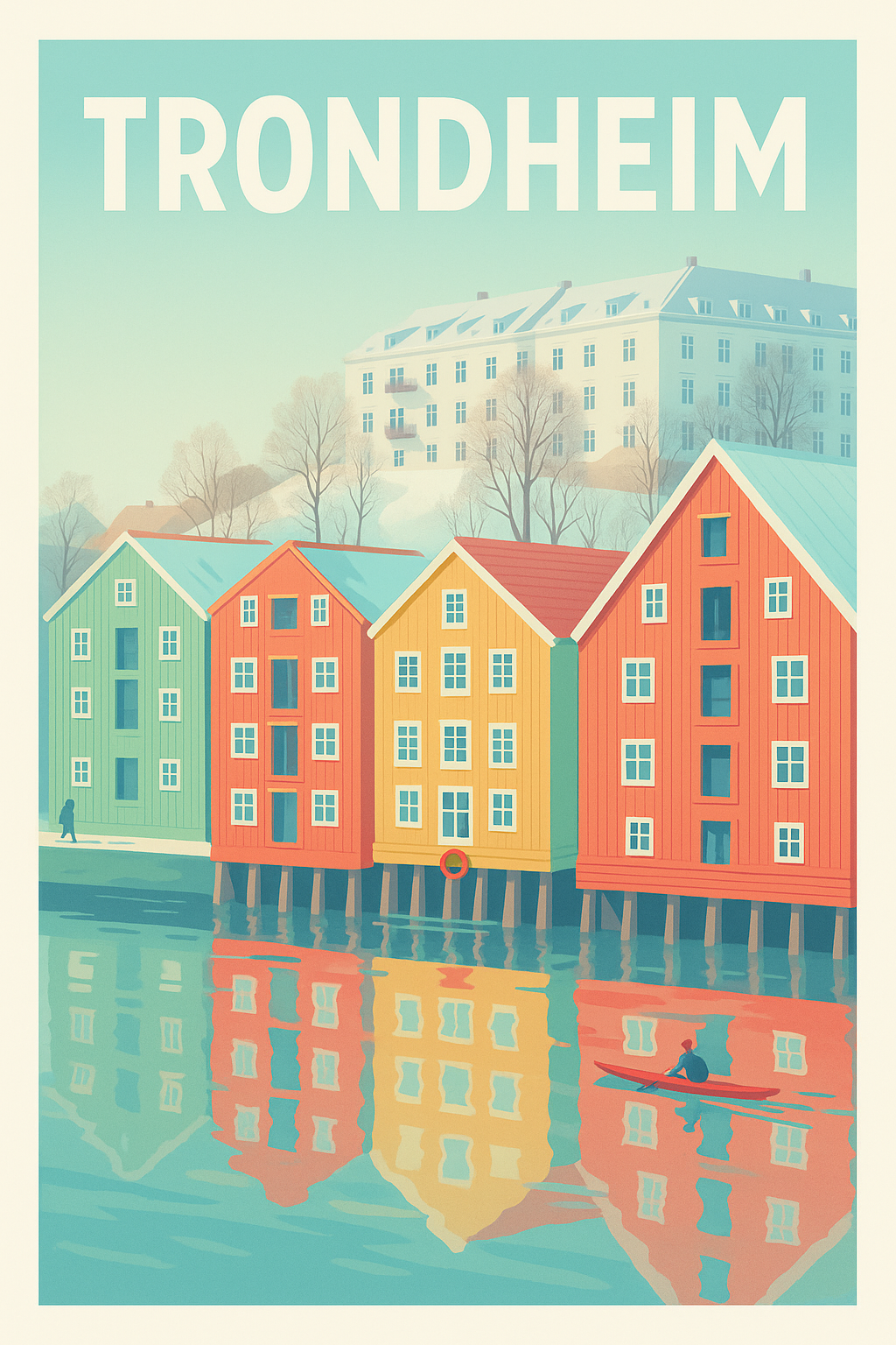 Affiche de Trondheim - Charme coloré au bord de l'eau