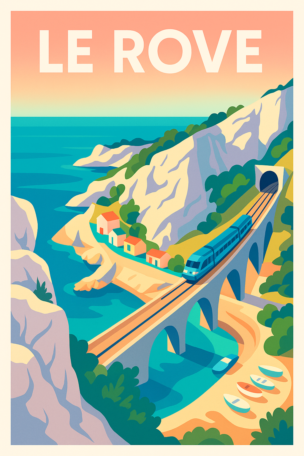 Affiche de Le Rove - Voyage entre mer et collines