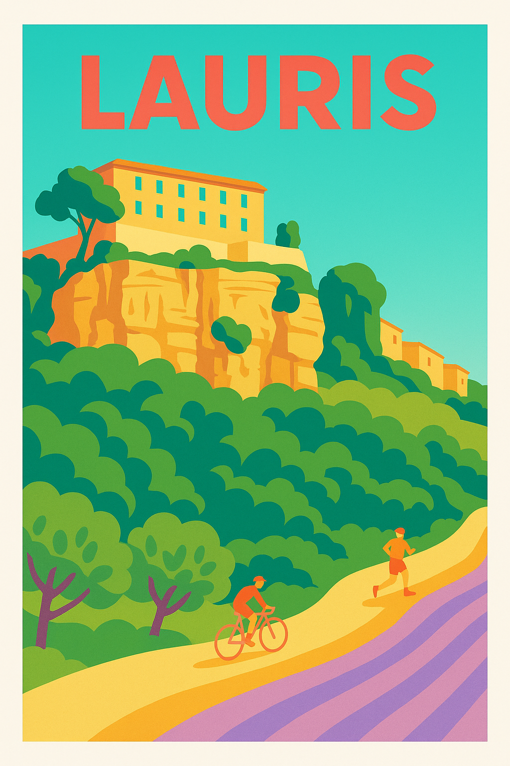 Affiche de Lauris - Évasion et nature en Provence