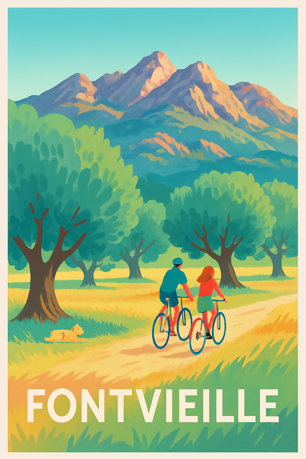Affiche de Fontvieille - Évasion à vélo au cœur de la nature