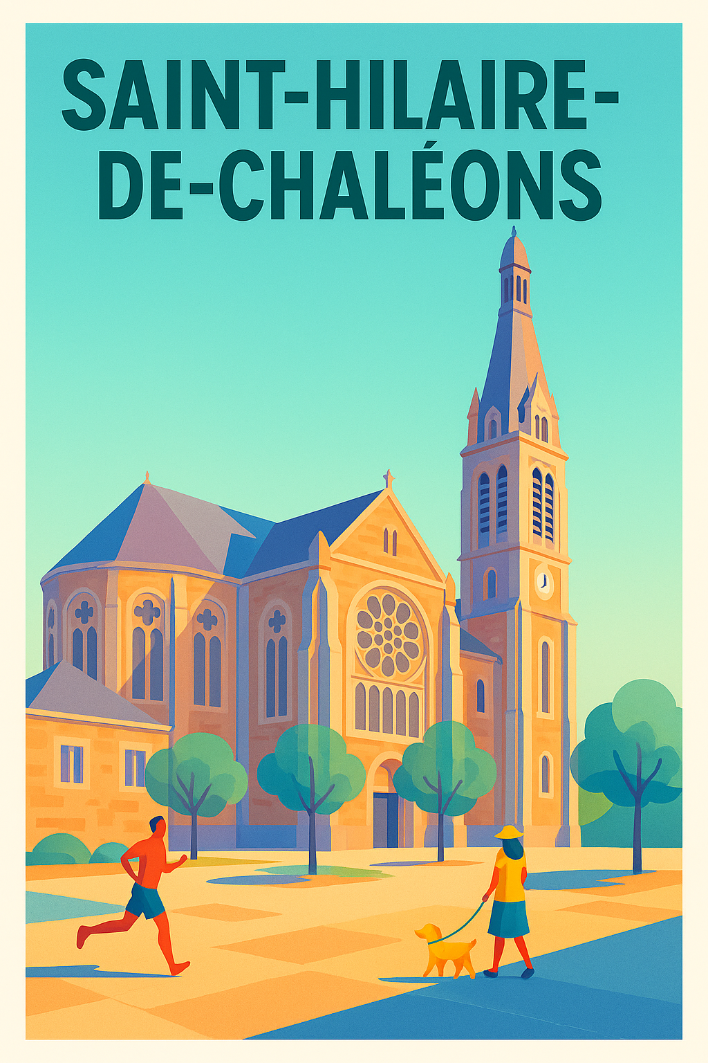 Affiche de Saint-Hilaire-de-Chaléons - Sérénité architecturale en lumière