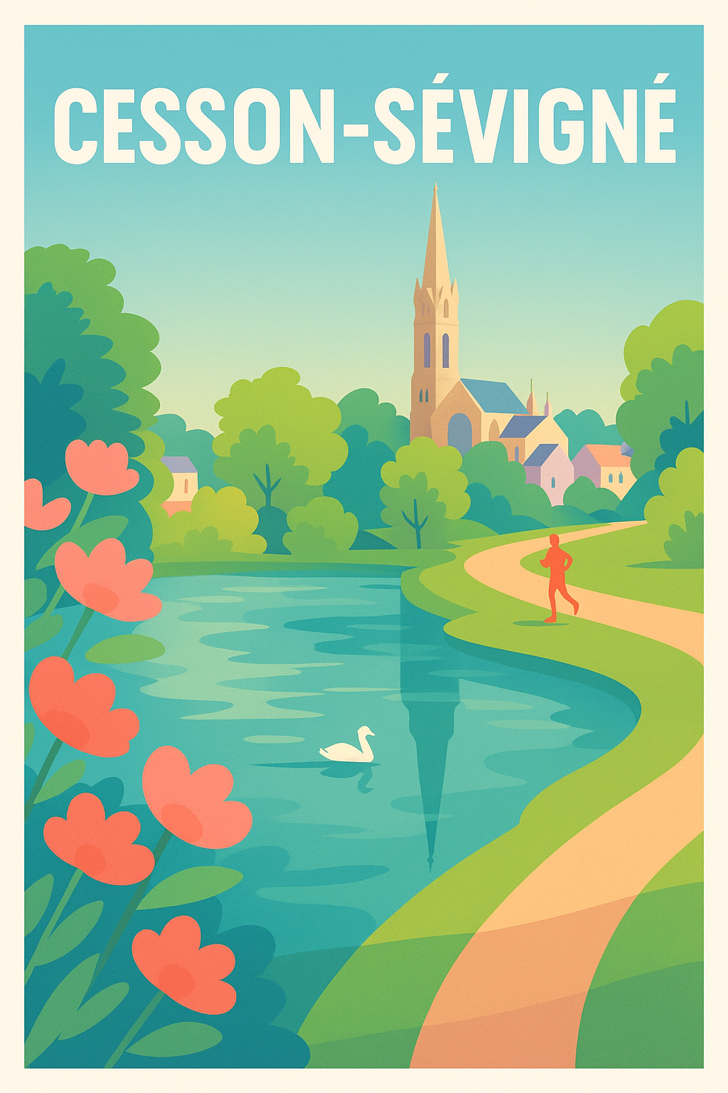 Affiche de Cesson-Sévigné - L'Échappée Verte au Cœur de la Ville