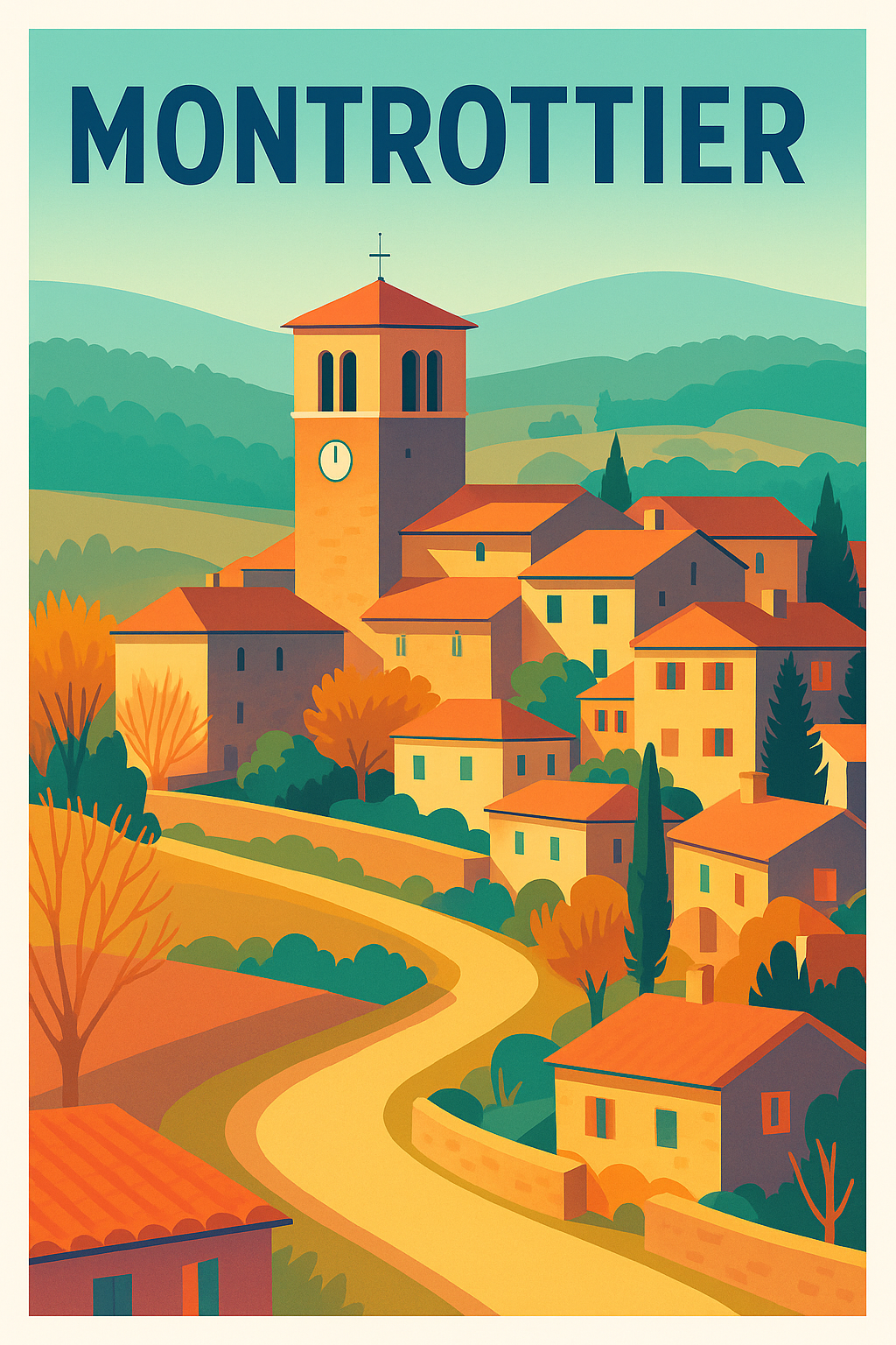 Affiche de Montrottier - Charme pittoresque au cœur de la campagne