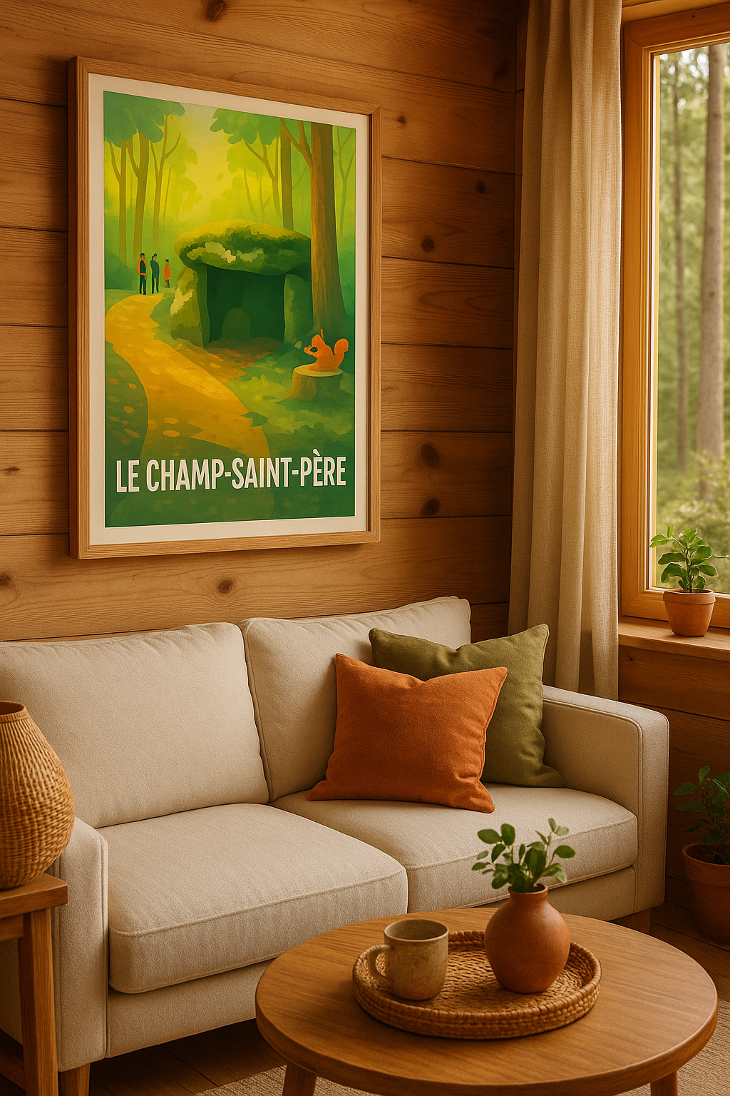 Mise en situation Affiche Le Champ-Saint-Père - Invitation au voyage au cœur de la nature