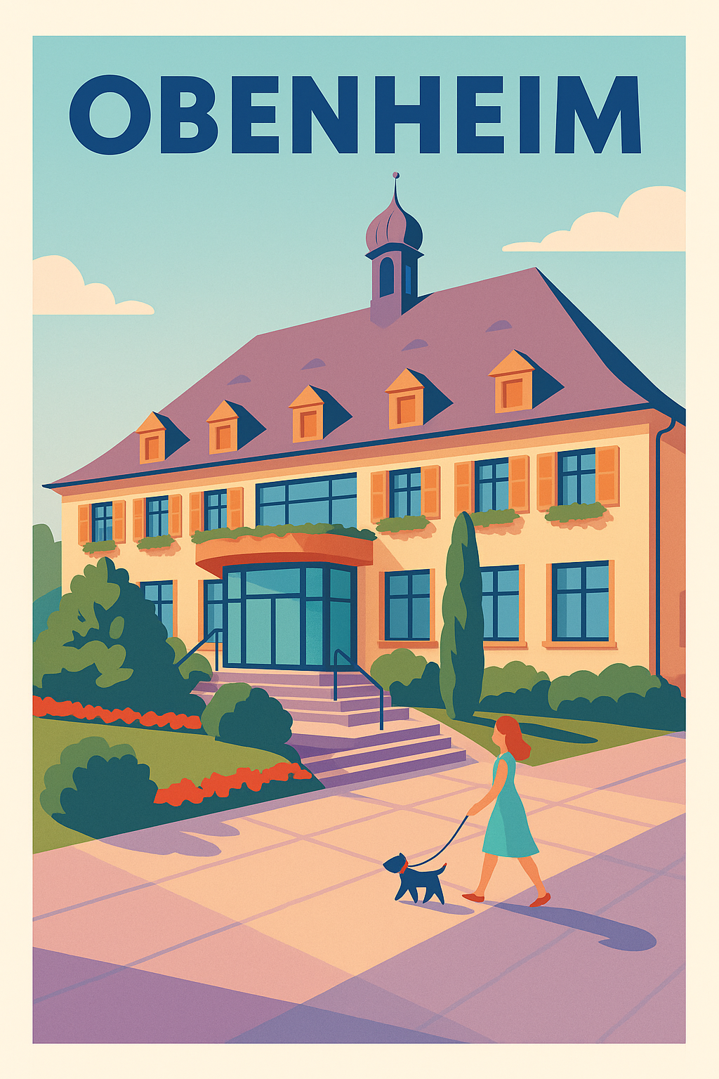 Affiche de Obenheim - Charme paisible et élégance architecturale