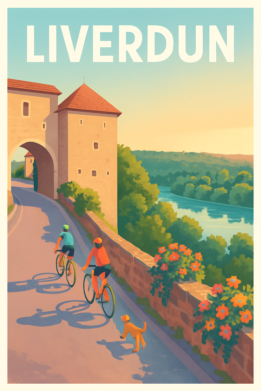Affiche de Liverdun - Promenade cycliste au bord de la Moselle