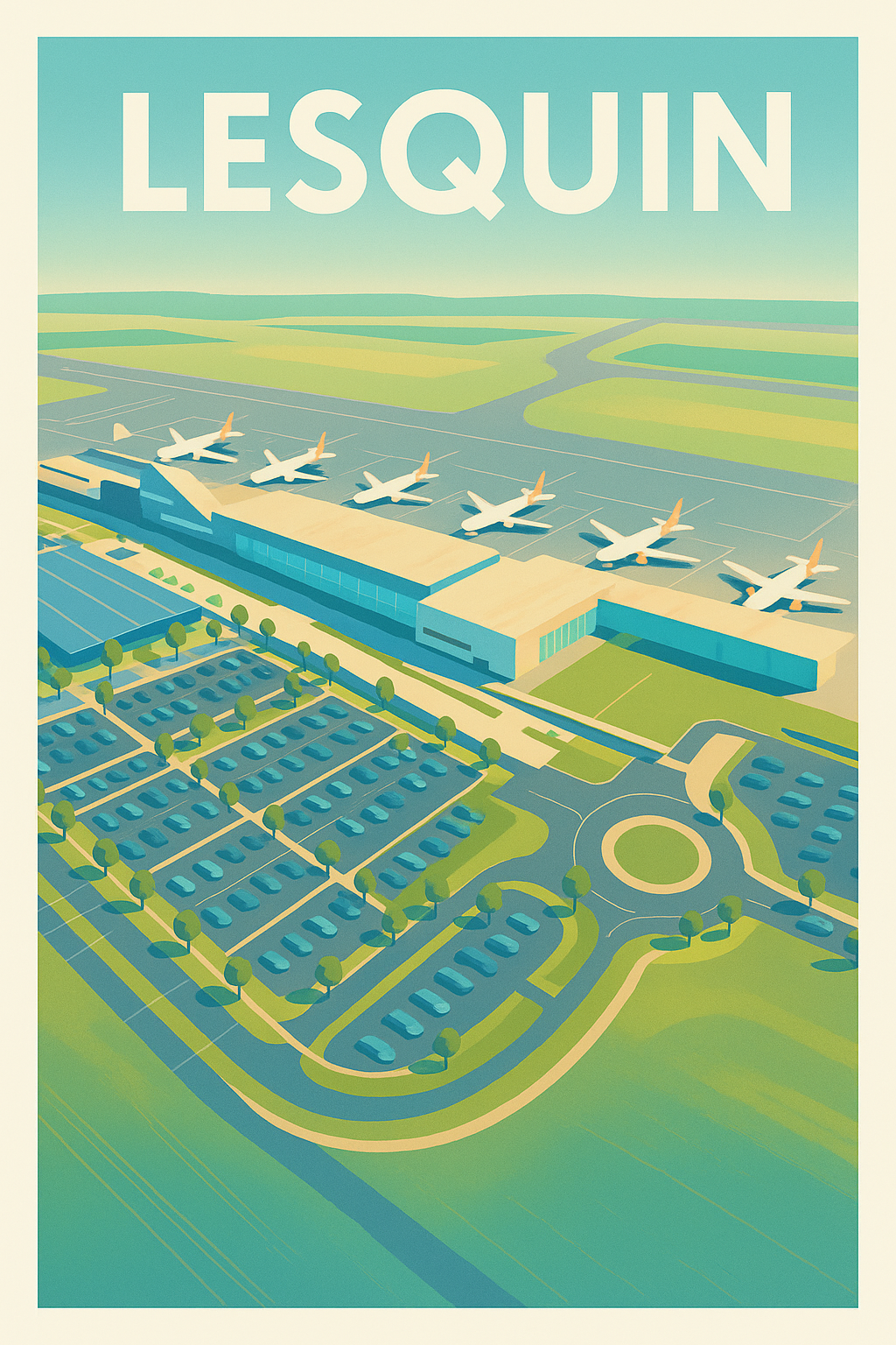 Affiche de Lesquin - L'aéroport et son hub dynamique