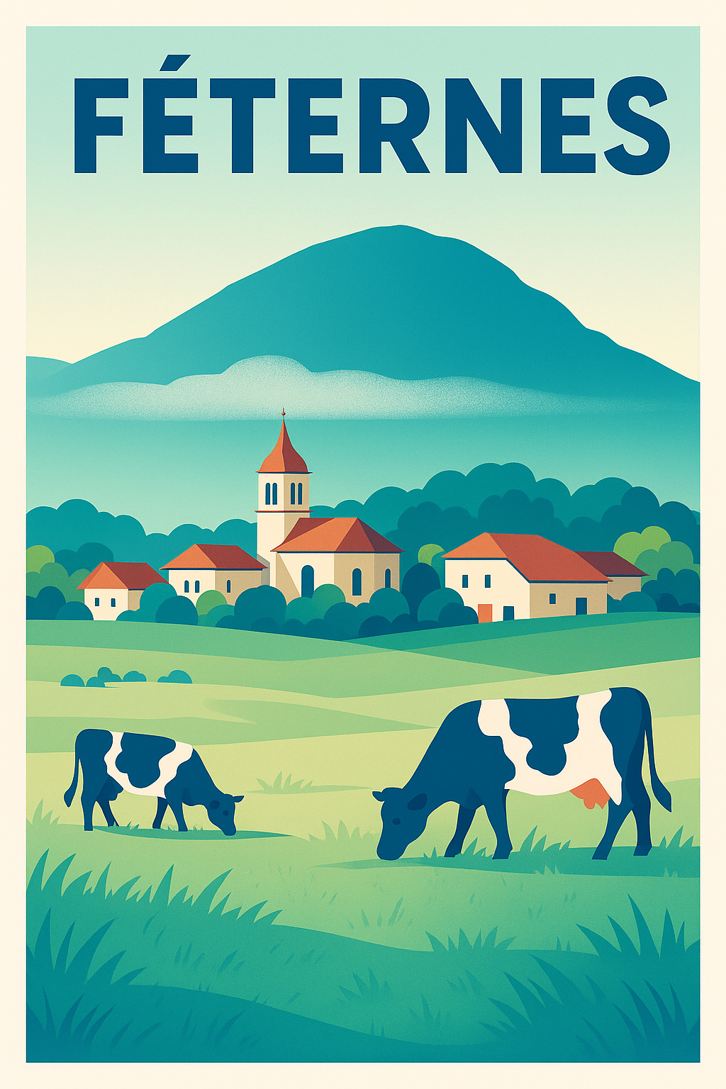 Affiche de Féternes - Charme pastoral au pied des montagnes