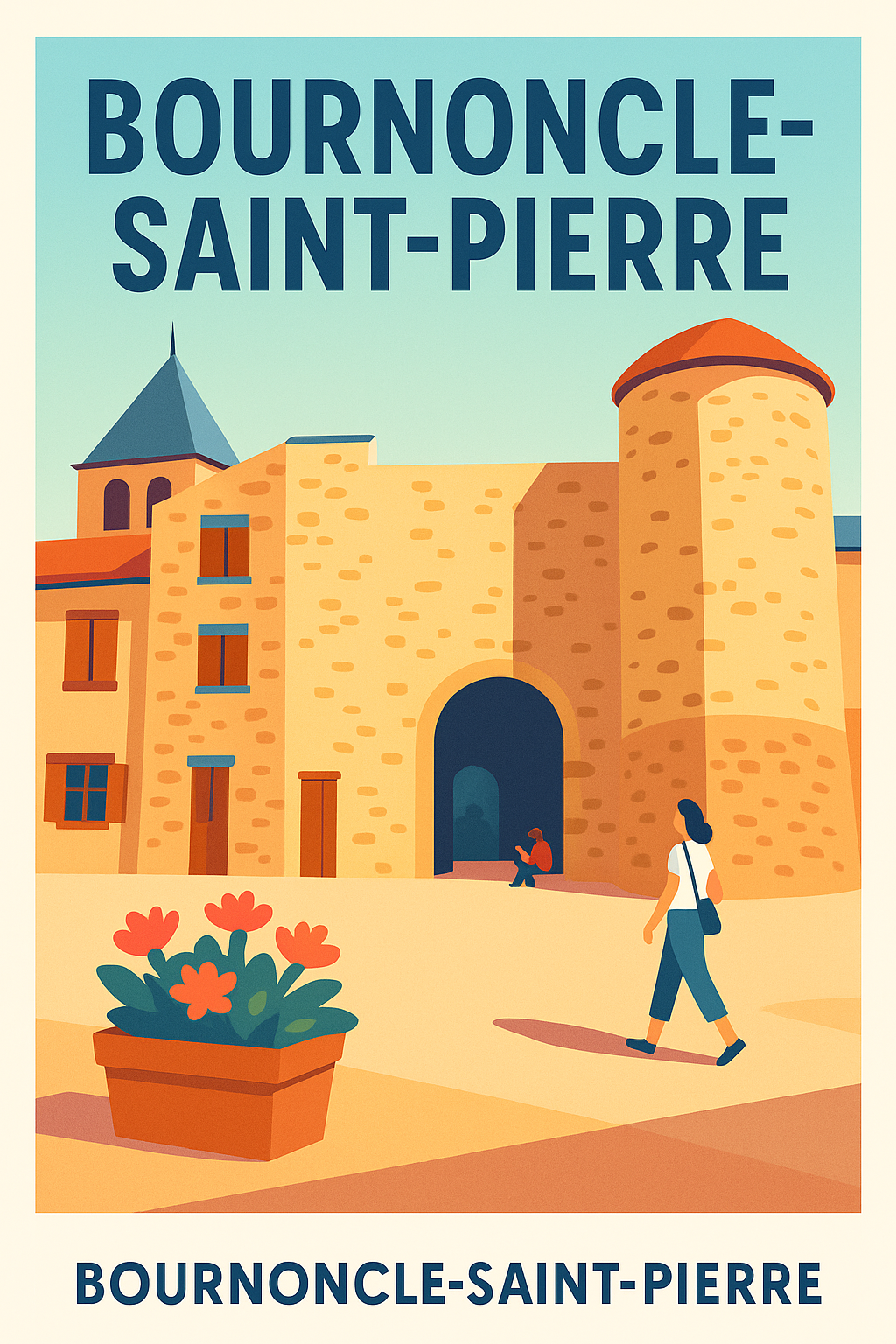 Affiche de Bournoncle-Saint-Pierre - L'élégance patrimoniale en poster