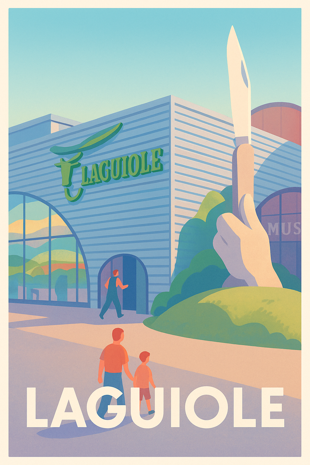 Affiche Laguiole — L'art du couteau au cœur de l'Aveyron · poster d'art de Laguiole