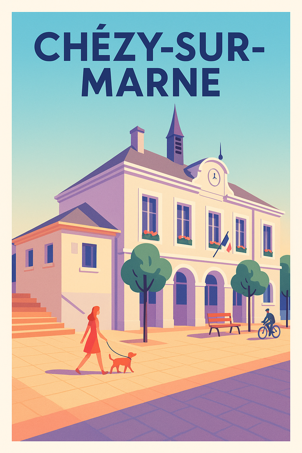 Affiche de Chézy-sur-Marne - Charme et douceur de vie au cœur de la ville