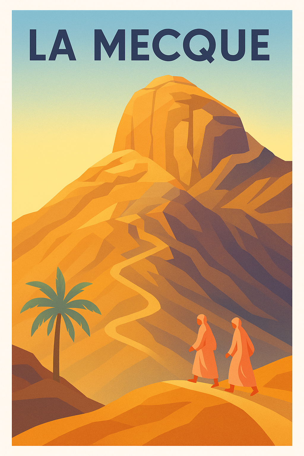 Affiche La Mecque — Voyage spirituel et mystique · poster d'art de La Mecque
