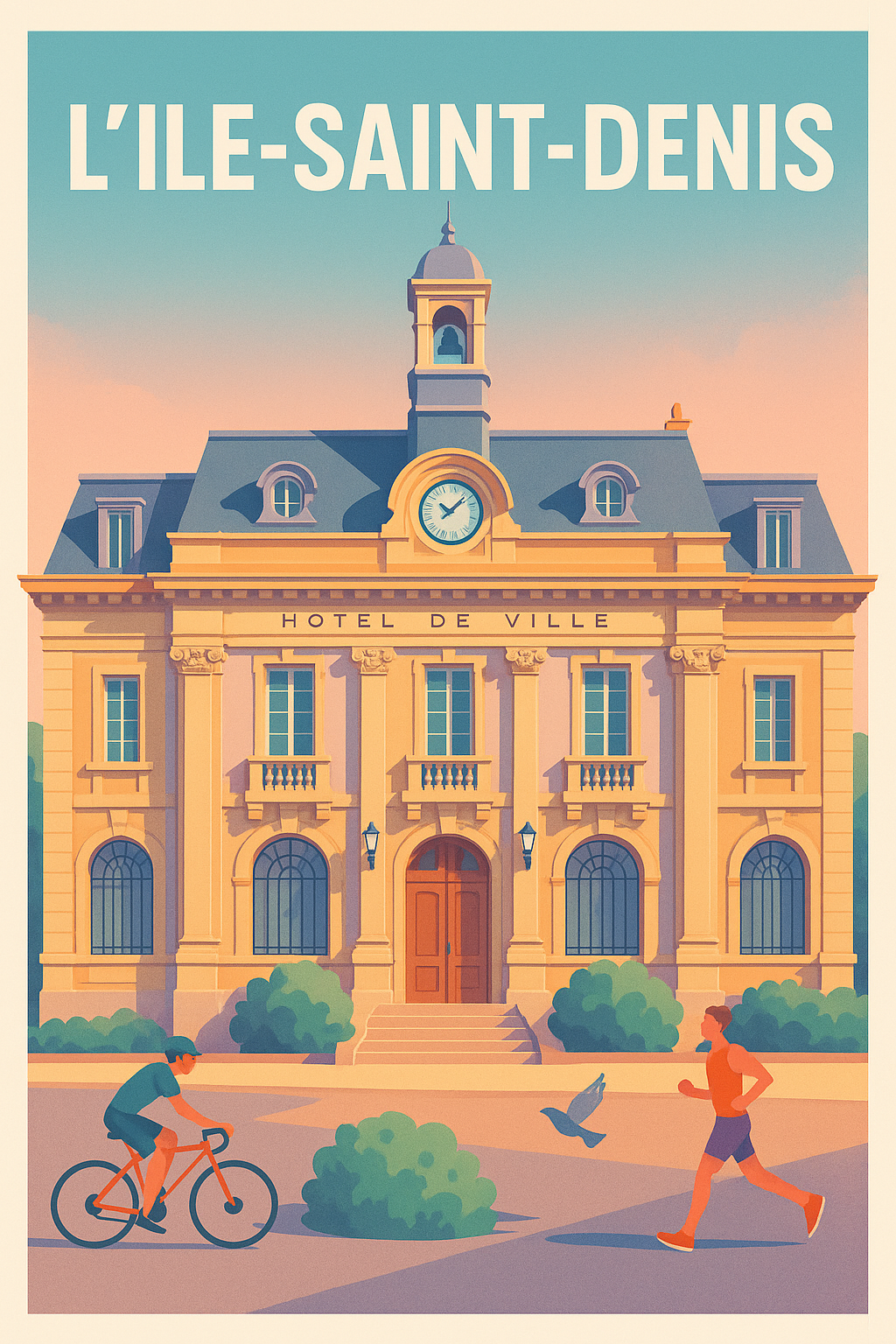 Affiche de L'Île-Saint-Denis - L'élégance urbaine au cœur de la ville