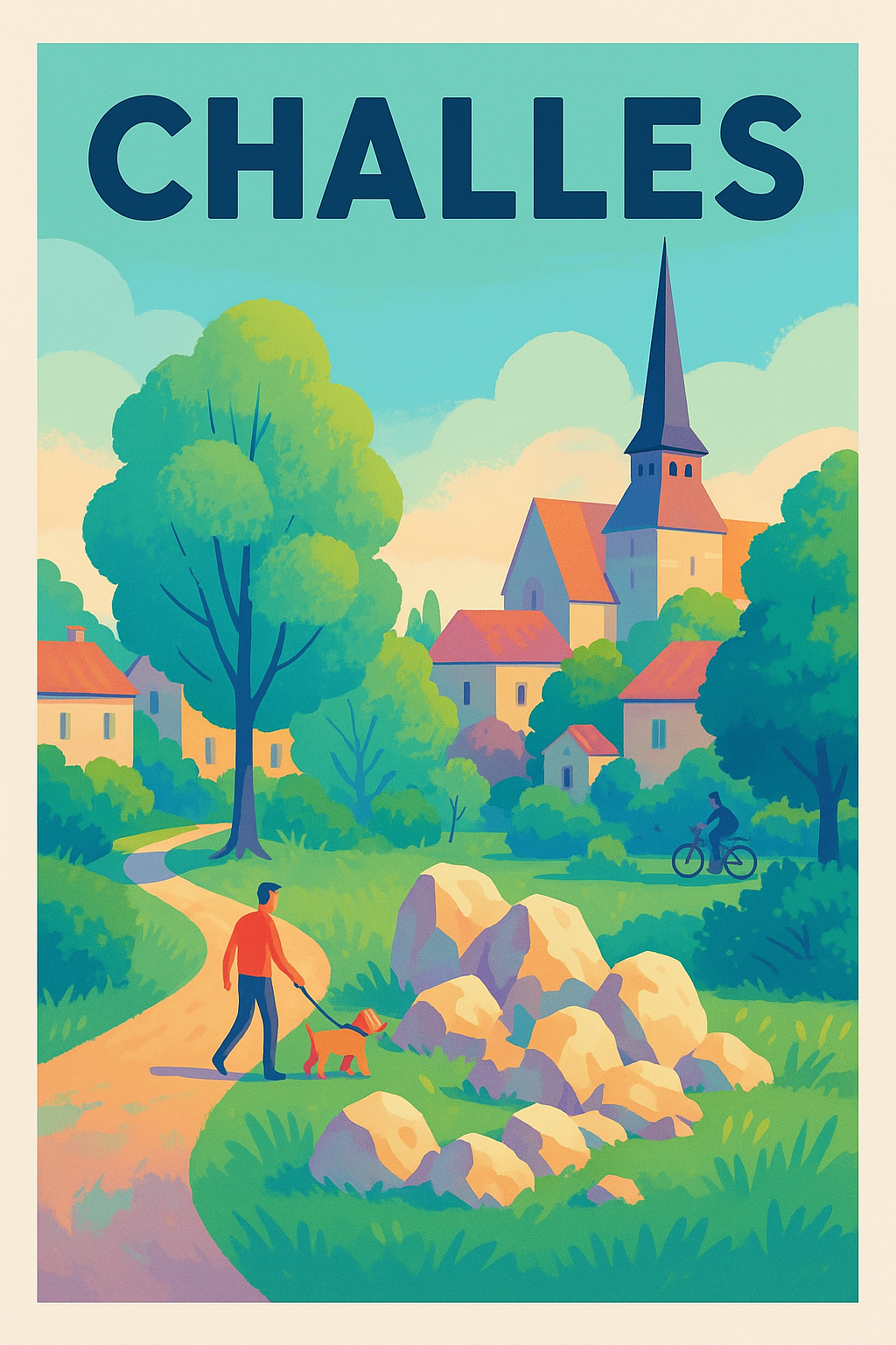 Affiche de Challes - Promenade paisible au cœur du village