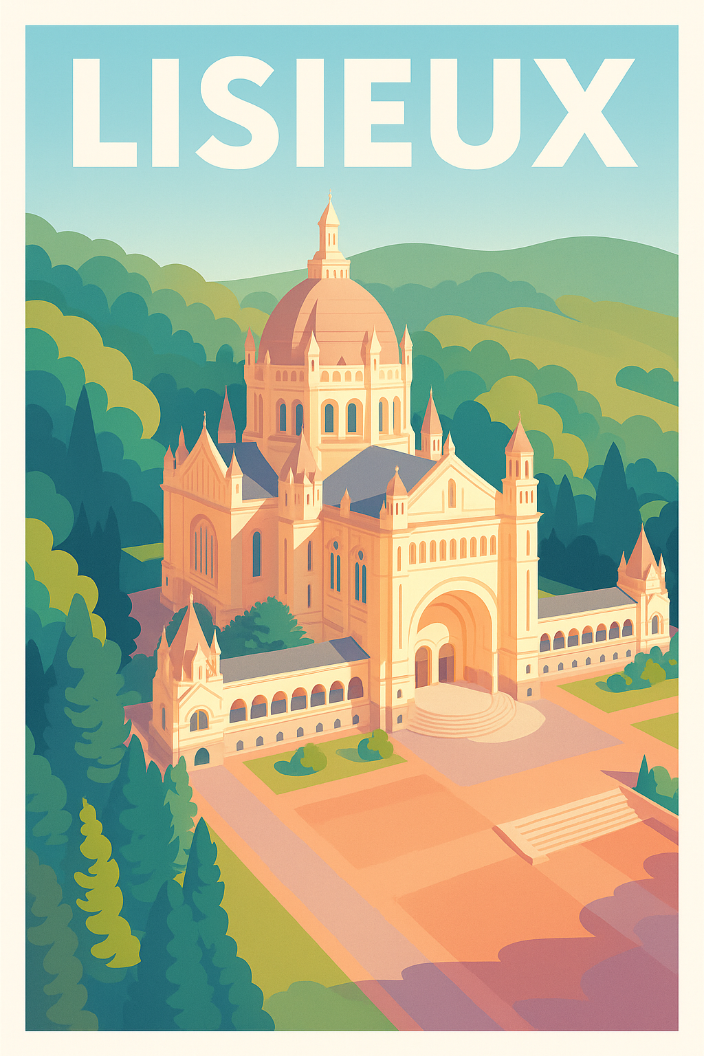 Affiche de Lisieux - L'élégance historique en Normandie