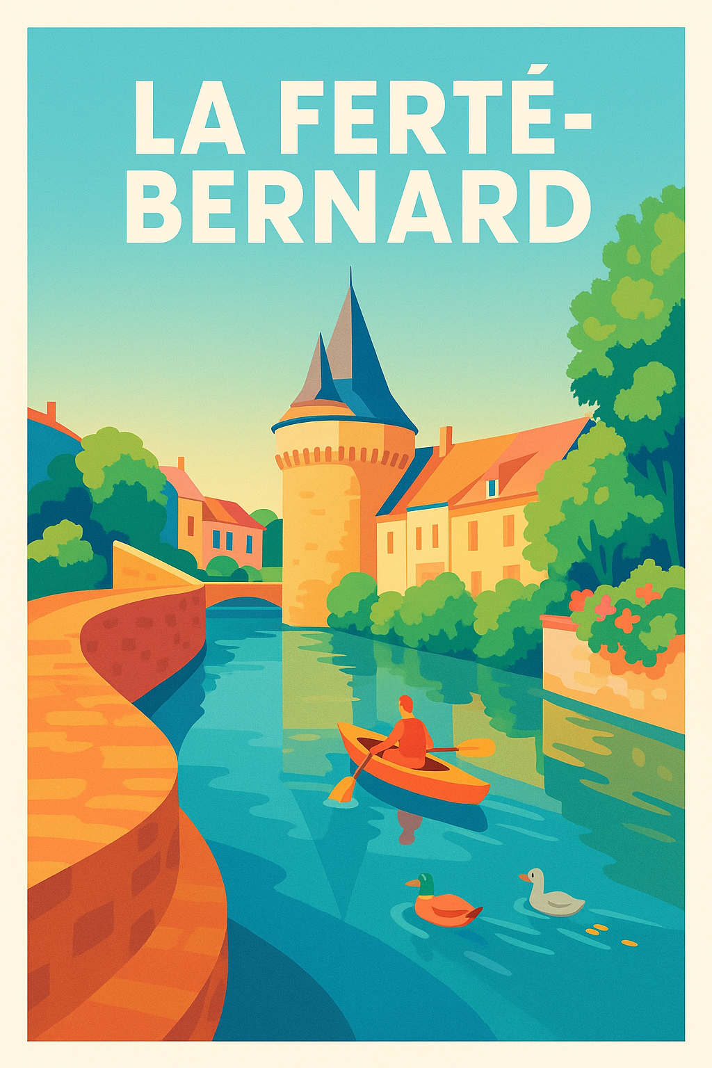 Affiche de La Ferté-Bernard - Charme et Sérénité au Fil de l'Eau