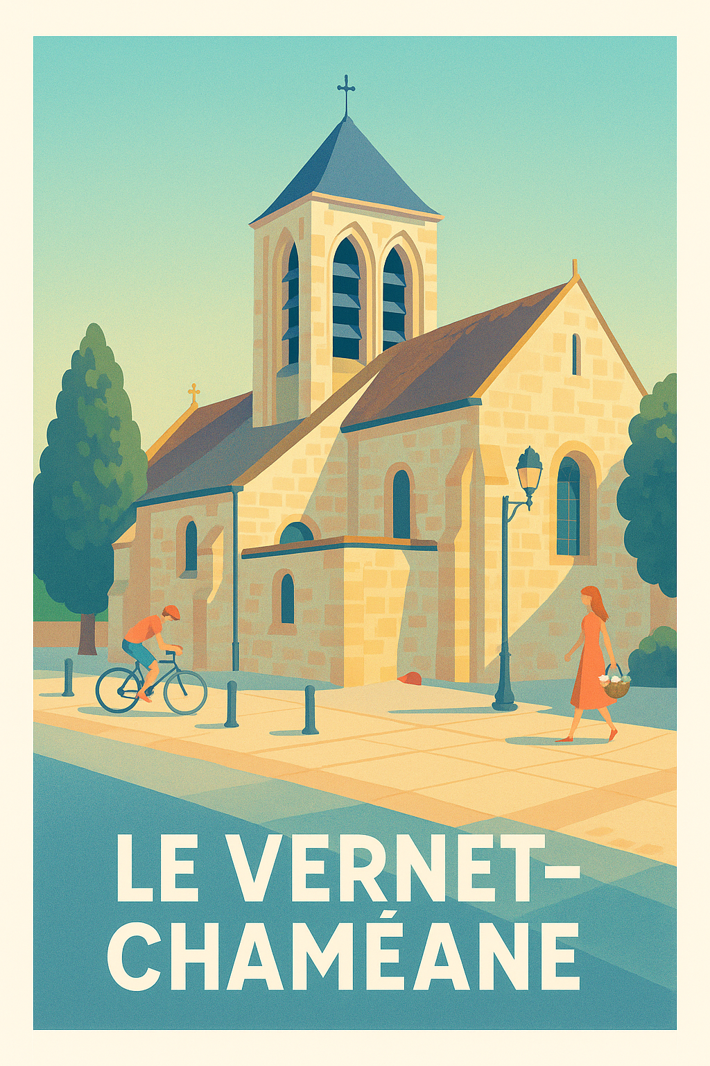 Affiche Le Vernet-Chaméane — Charme et Sérénité d'un village d'Auvergne · poster d'art de Le Vernet-Chaméane