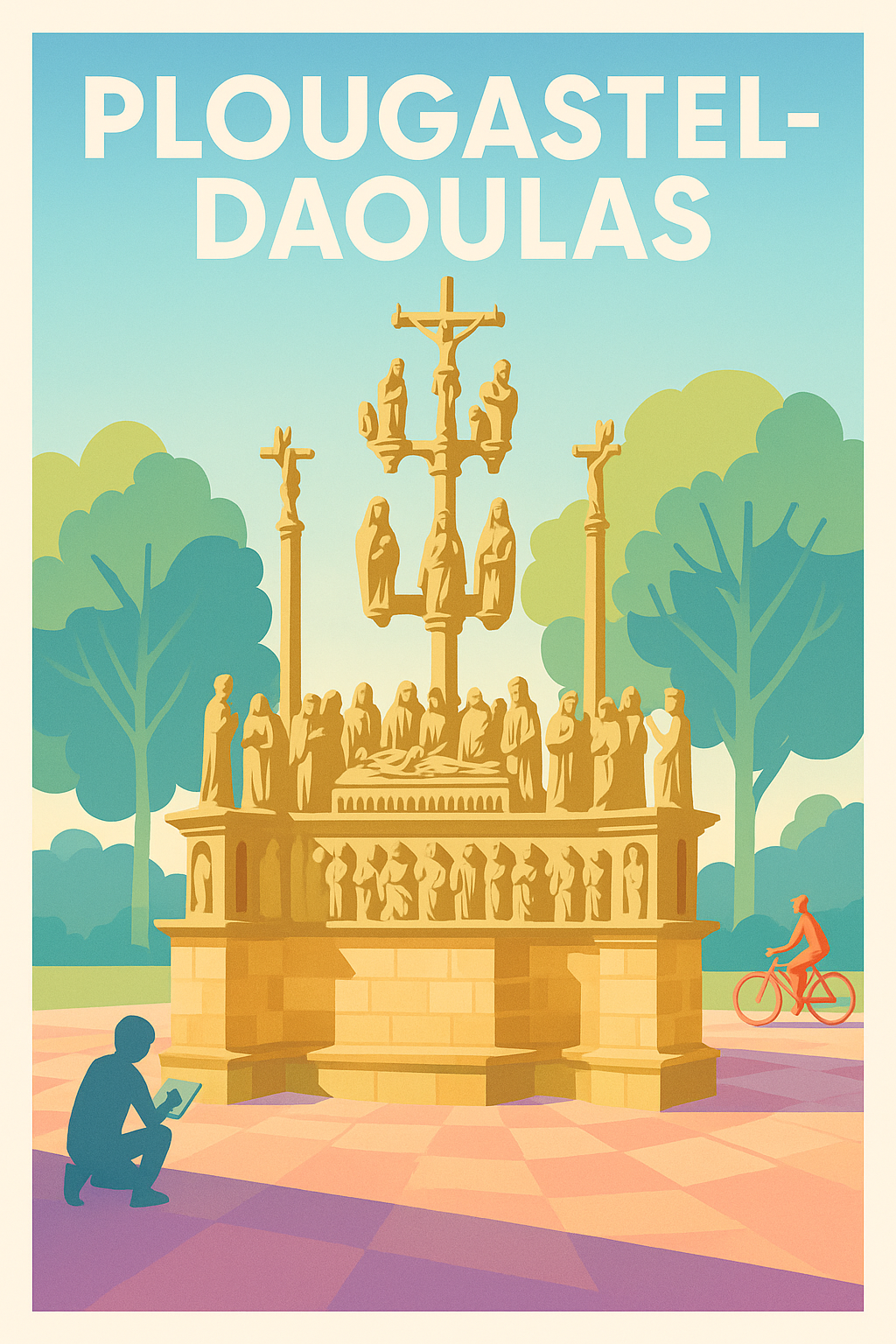 Affiche de Plougastel-Daoulas - Charme et Histoire Bretonne