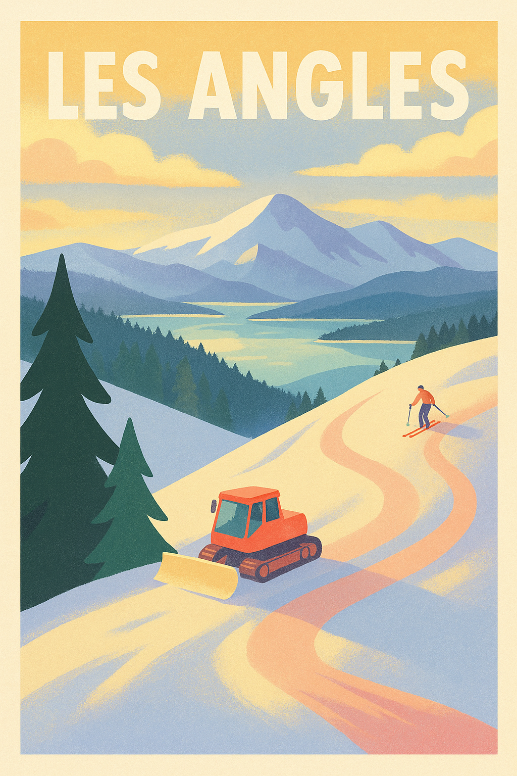 Affiche de Les Angles - Évasion et glisse en montagne