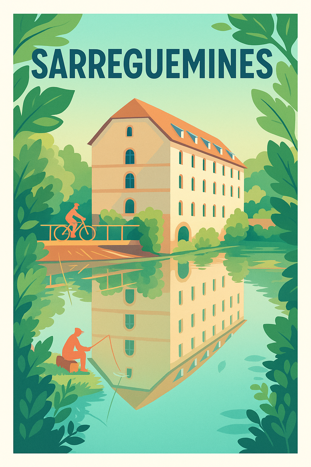 Affiche de Sarreguemines - Harmonie nature et patrimoine