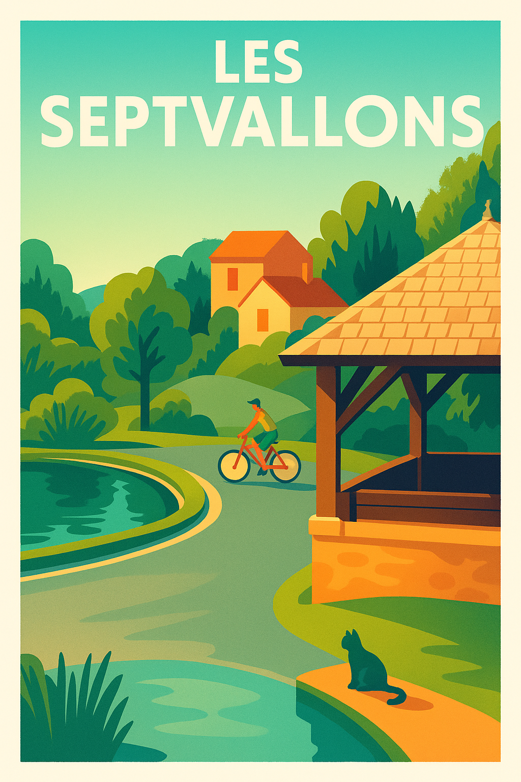 Affiche de Les Septvallons - Atmosphère paisible entre nature et village