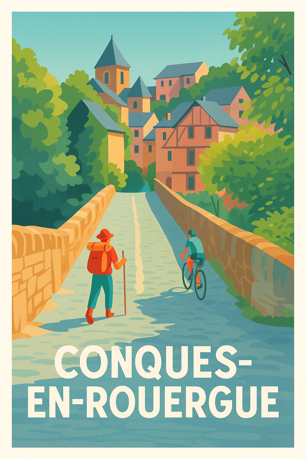 Affiche de Conques-en-Rouergue - Entre nature et patrimoine