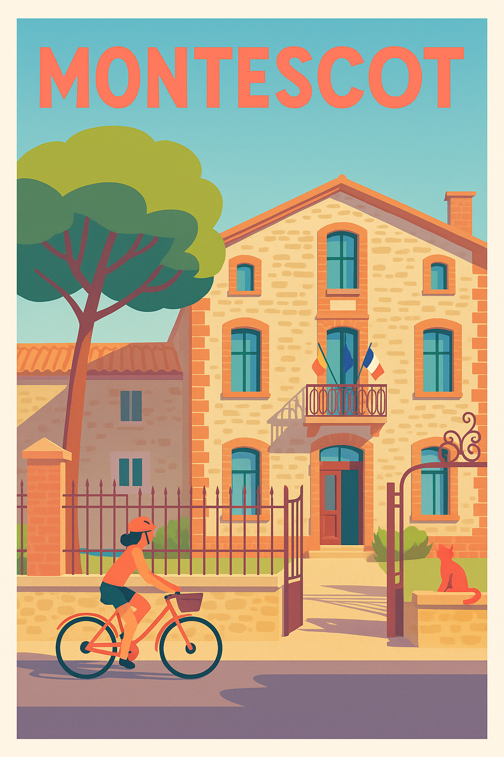 Affiche de Montescot - Charme et sérénité à vélo
