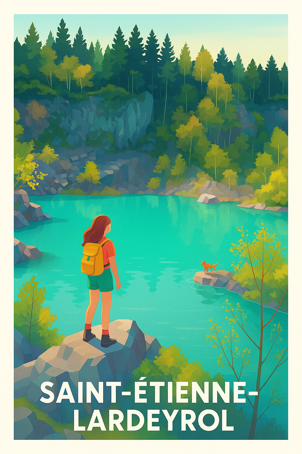 Affiche Saint-Étienne-Lardeyrol — Évasion nature au cœur de l'Auvergne · poster d'art de Saint-Étienne-Lardeyrol