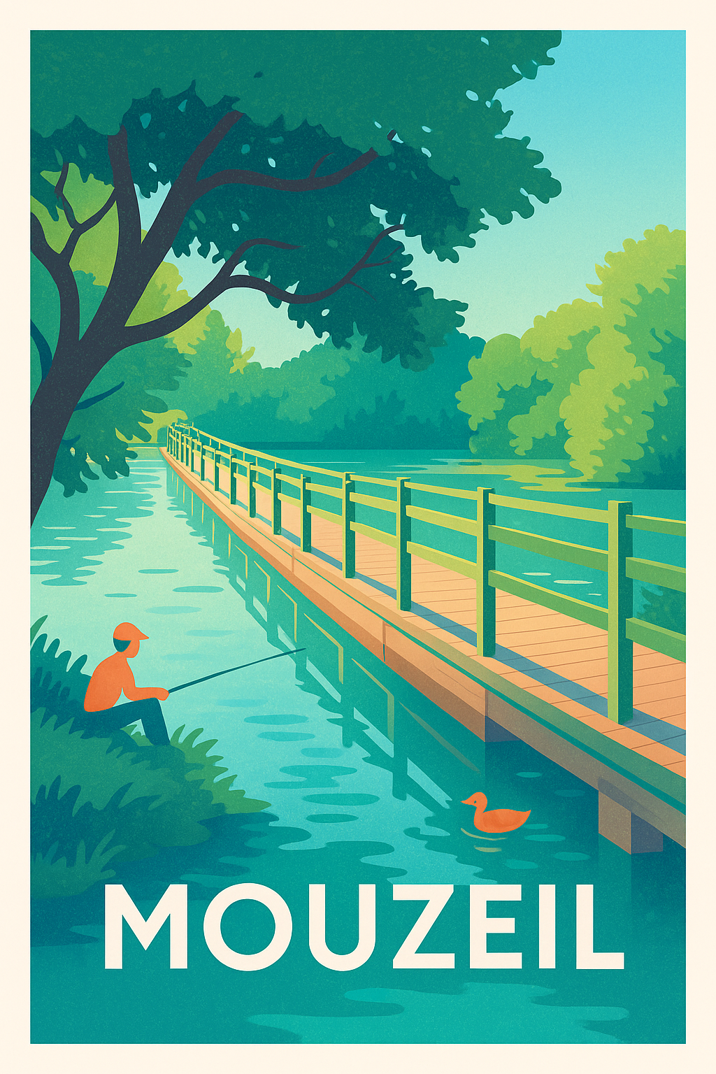 Affiche Mouzeil - Sérénité au fil de l'eau