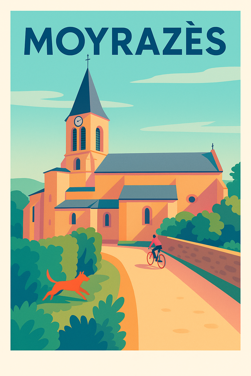 Affiche de Moyrazès - Le charme paisible de la campagne aveyronnaise